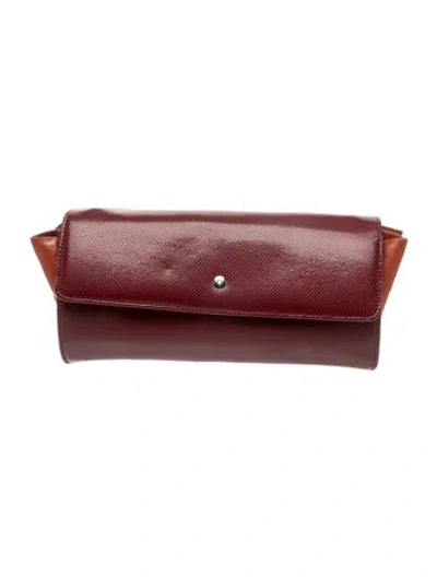 Pre-owned Montblanc Vintage Leather Wallet In Red