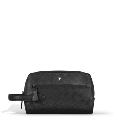 Montblanc Wash Bag In Extreme Leather In Black