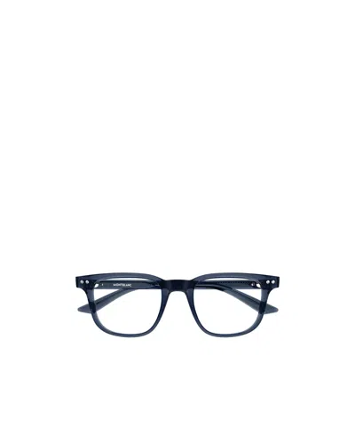 Montblanc Wayfarer-frame Glasses In Blue