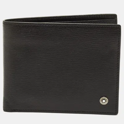 Pre-owned Montblanc Westside Black Leather Bifold Wallet