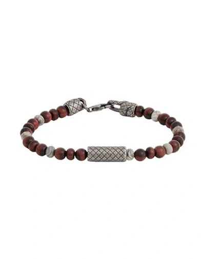Montblanc Woman Bracelet Chocolate Brown Size - 925/1000 Silver