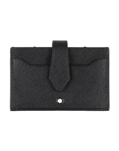 Montblanc Woman Cardholder Black Size - Leather