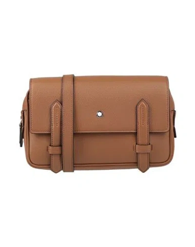 Montblanc Woman Cross-body Bag Camel Size - Leather In Sand