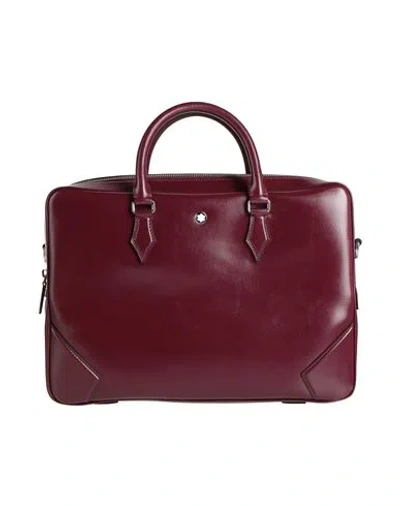 Montblanc Woman Handbag Burgundy Size - Leather In Red