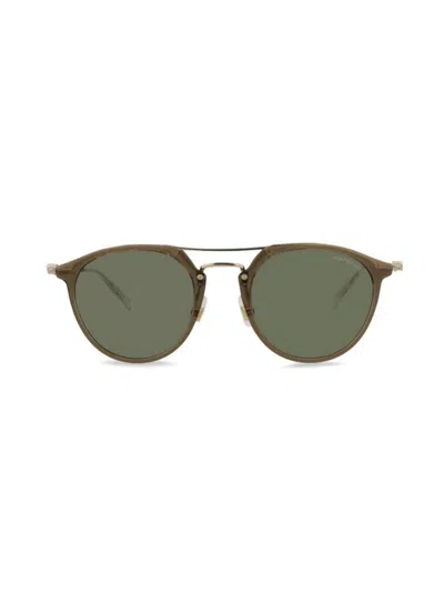 Montblanc Women's 50mm Aviator Sunglasses In Brown Gold