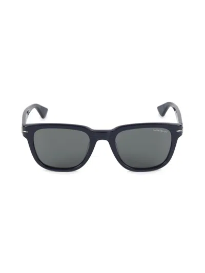 Montblanc Women's 51mm Solid Lens Square Sunglasses In Blue