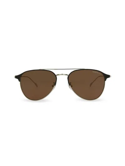 Montblanc Women's 55mm Aviator Sunglasses In Brown