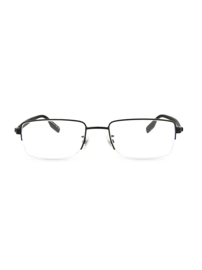 Montblanc Women's 55mm Rectangle Eyeglasses In Black