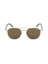 Montblanc Women's 56mm Solid Lens Round Sunglasses In Gold