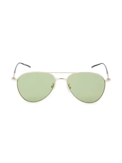 Montblanc Women's 58mm Aviator Sunglasses In Green Gold