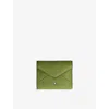 Montblanc Womens Envelope Tri-fold 6cc Leather Wallet Multi-coloured In Green