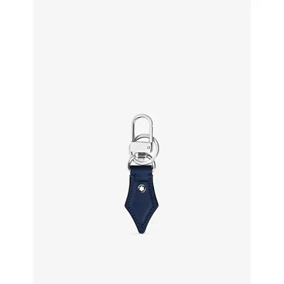 Montblanc Womens Nib Meisterstück Leather Key Holder In Blue
