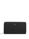 Montblanc Soft Wallet 12cc Zip Around In Black