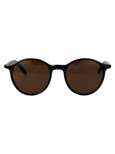 Montblanc Mb0324s Sunglasses In Black-black-brown