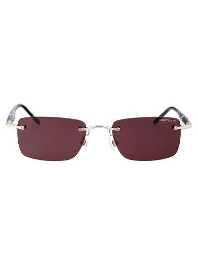 Montblanc Sunglasses Mb0344 S 002 In Burgundy
