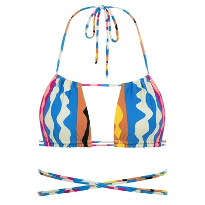 Montce Abstract Brasil Bikini Top In Multi