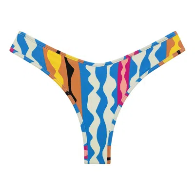 Montce Abstract Lulu Bikini Bottom In Blue