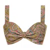 Montce Ali Paisley Hayden Bikini Top In Multi