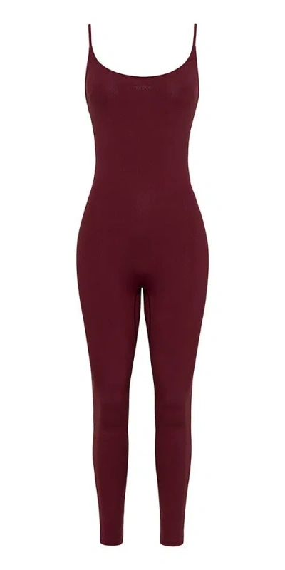 Montce Alina Long Onesie Maroon In Burgundy