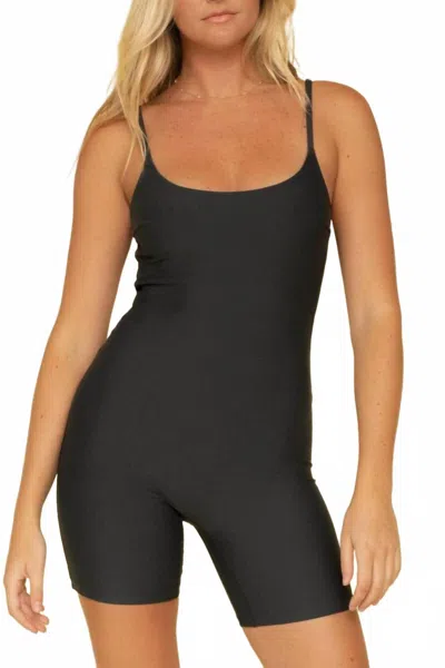 Montce Alina Midi Onesie In Charcoal In Black