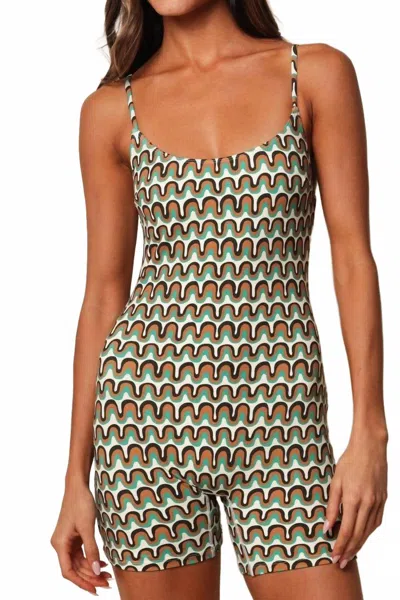 Montce Alina Midi Onesie In Groovy In Multi