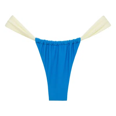 Montce Asul Cream Binded Sandra Bikini Bottom In Blue