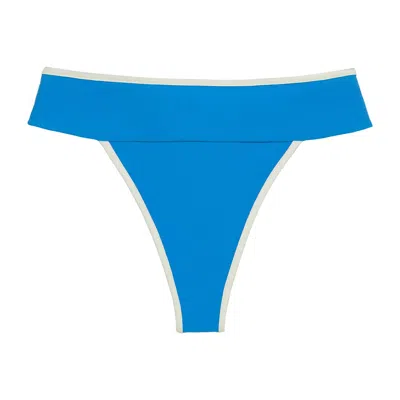 Montce Asul Cream Binded Tamarindo Bikini Bottom In Blue
