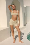 Montce Atia Sport Bikini Top In Beige