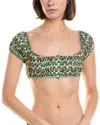 Montce Bandita Bikini Top In Groovy In Green