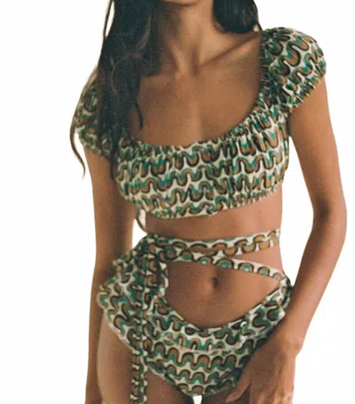 MONTCE BANDITA BIKINI TOP IN GROOVY