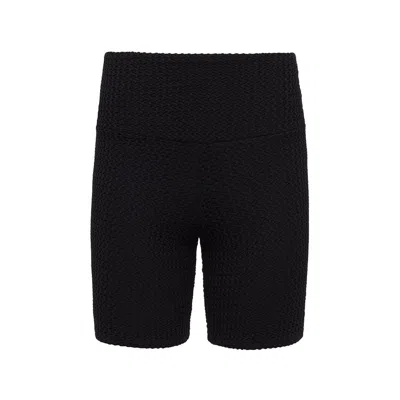 Montce Black Crochet Midi Bike Short