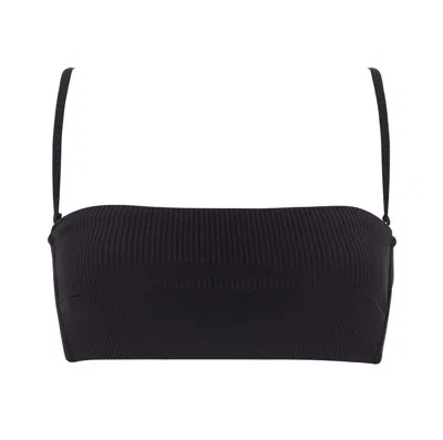 Montce Charcoal Summer Variation Bikini Top In Black