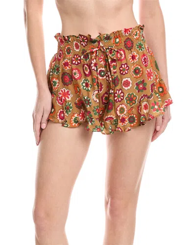 Montce Boho Silk-blend Short In Brown