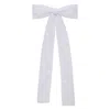 Montce Bows Lace Hair Ribbon In Gray