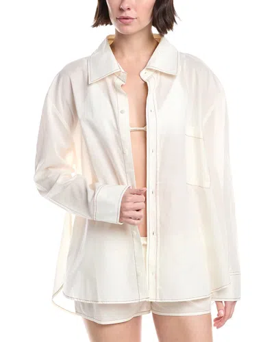 Montce Boyfriend Button-down Shirt In White