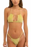 Montce Brasil Bikini Bottom In Limon Sparkle In Multi