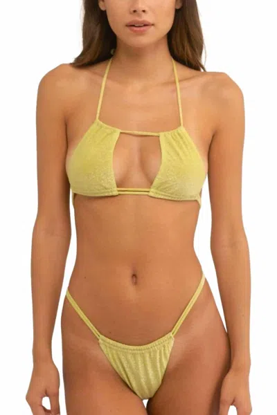 Montce Brasil Bikini Bottom In Limon Sparkle In Multi