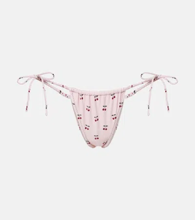 Montce Brasil Printed Bikini Bottoms In Pink