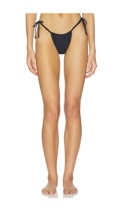 Montce Brasil Scrunch Bikini Bottom In Black