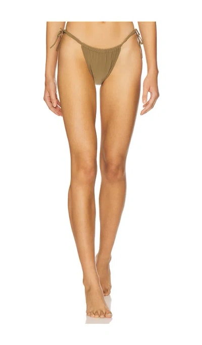Montce Brasil Scrunch Bikini Bottom In Green