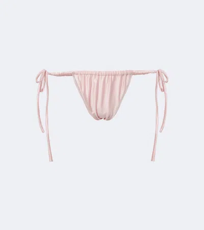 Montce Brazil Ruched Bikini Bottoms In Pink