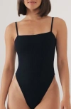 Montce Jacelyn Rib One-piece Swimsuit In Black Rib