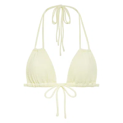 Montce Buttercream Rib Euro Bow Bikini Top In Multi