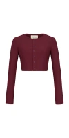 Montce Button-down Cardi Maroon