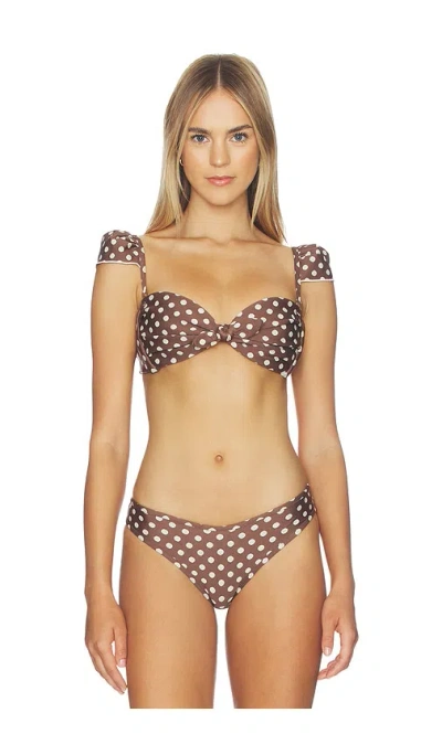 Montce Cabana Bikini Top In Brown