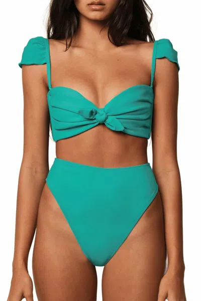 Montce Cabana Bikini Top In Teal In Green