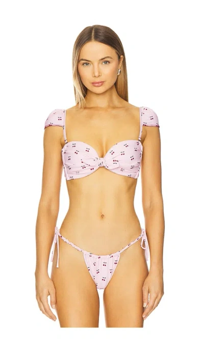 Montce Cabana Bikini Top In Pink