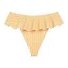 Montce Canary Stripe Tamarindo Ruffle Bikini Bottom