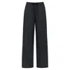 Montce Charcoal Drawstring Wide Leg Pant In Black