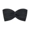 Montce Charcoal Turban Bikini Top In Black